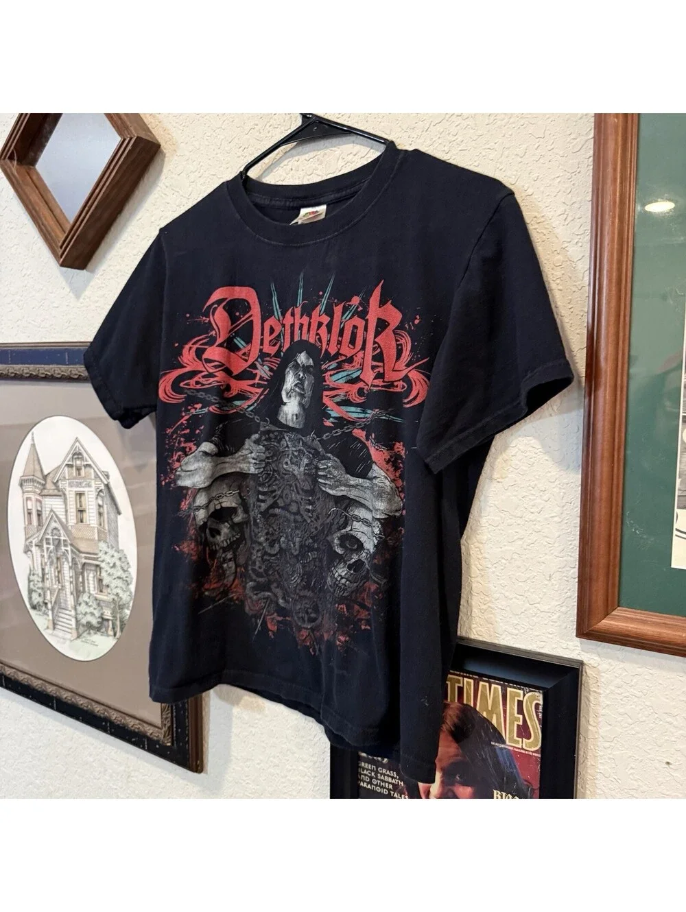 Vintage 2009 RARE Metalocalypse Dethklok Adult Swim Tour Shirt Black Mens Small